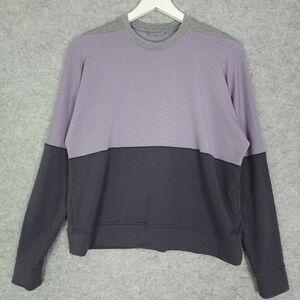 Icebreaker Cool-lite Lavender and Plum Colorblock Dolman Crewneck Sweater